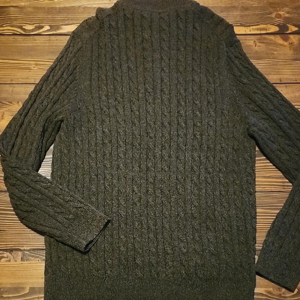 Denver Hayes Dark Gray Zip-Up Sweater - Picture 3 of 4